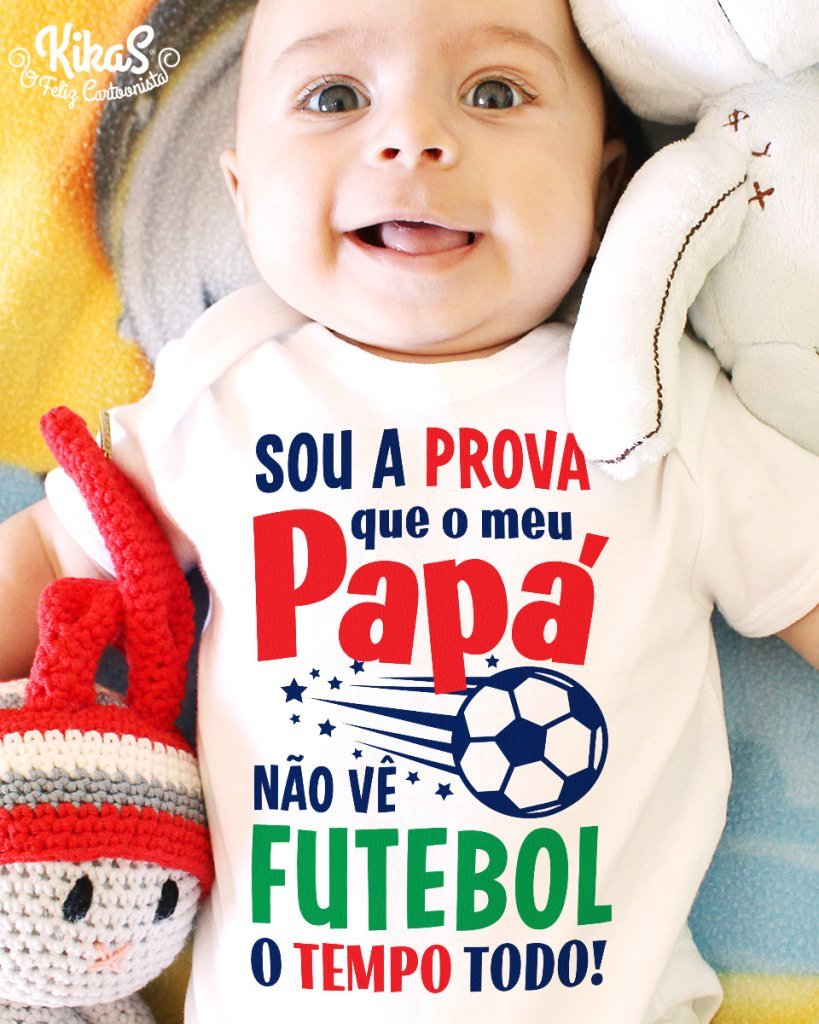 Bodie Papá Não Vê Futebol - Prendas Personalizadas