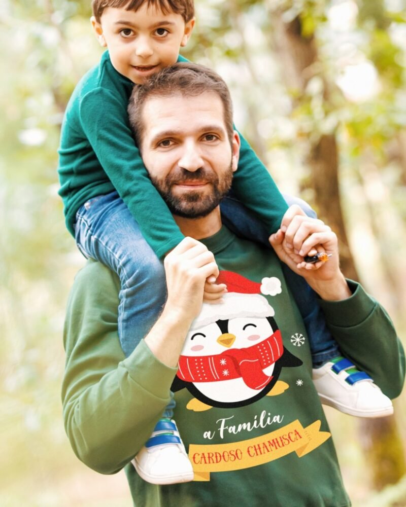 Camisola de Natal Família Pinguins