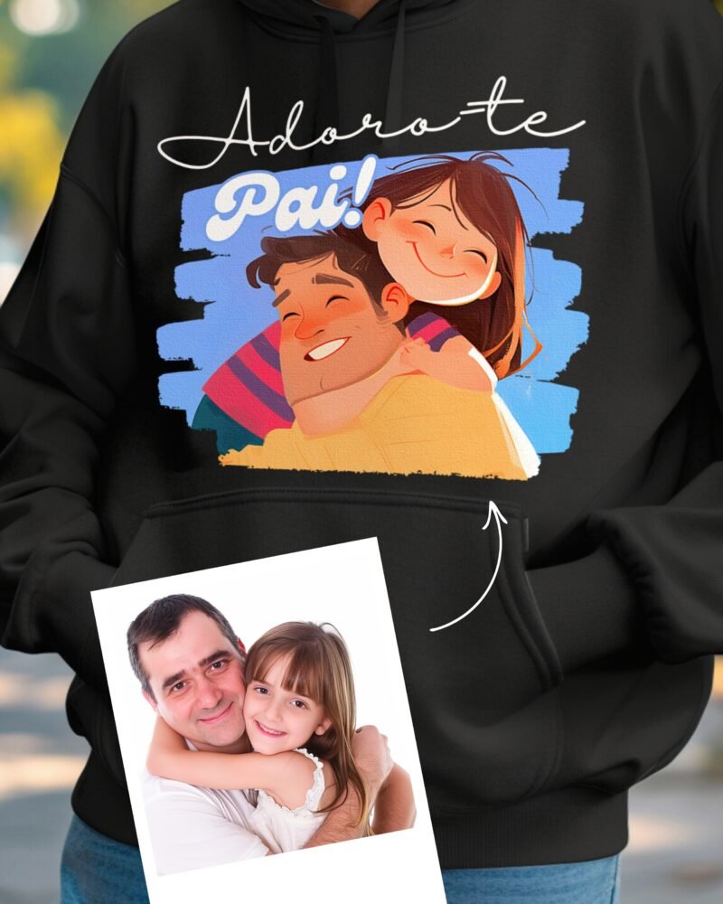 T-Shirt Pai com Ilustração Original da Foto