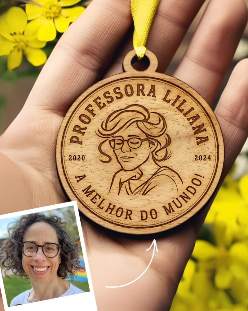 Medalha Melhor Professora em Madeira