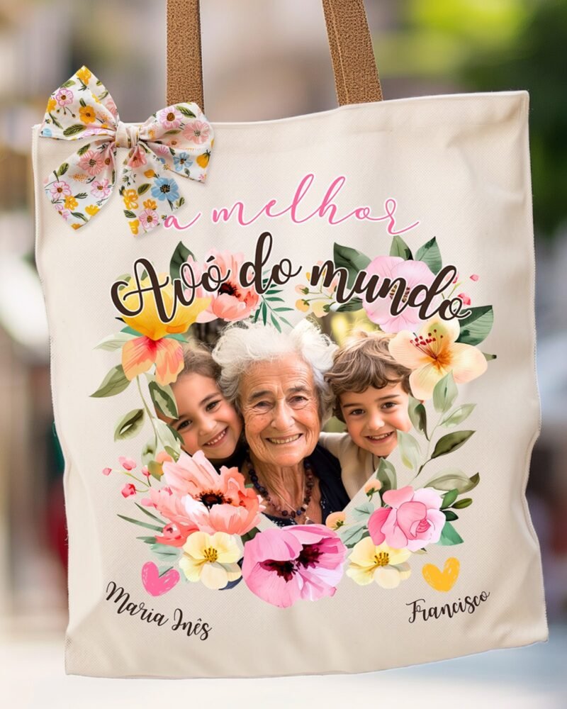 Sacola Tote bag Avó com Foto