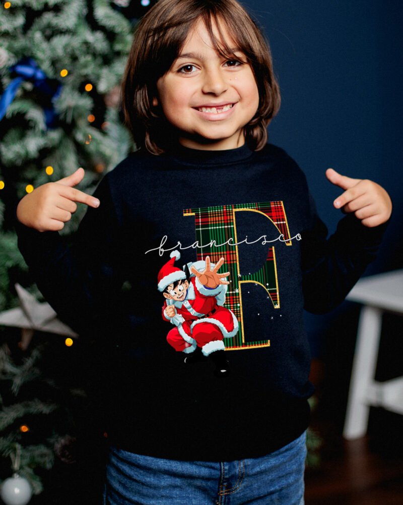 Camisola de Natal Bonequinho e nome