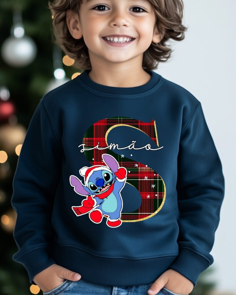 Camisola de Natal Bonequinho e nome