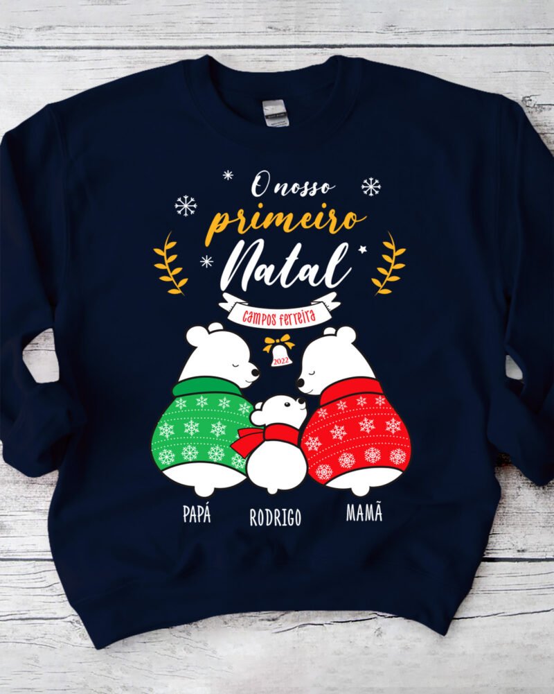 Camisola de Natal Família Ursinhos